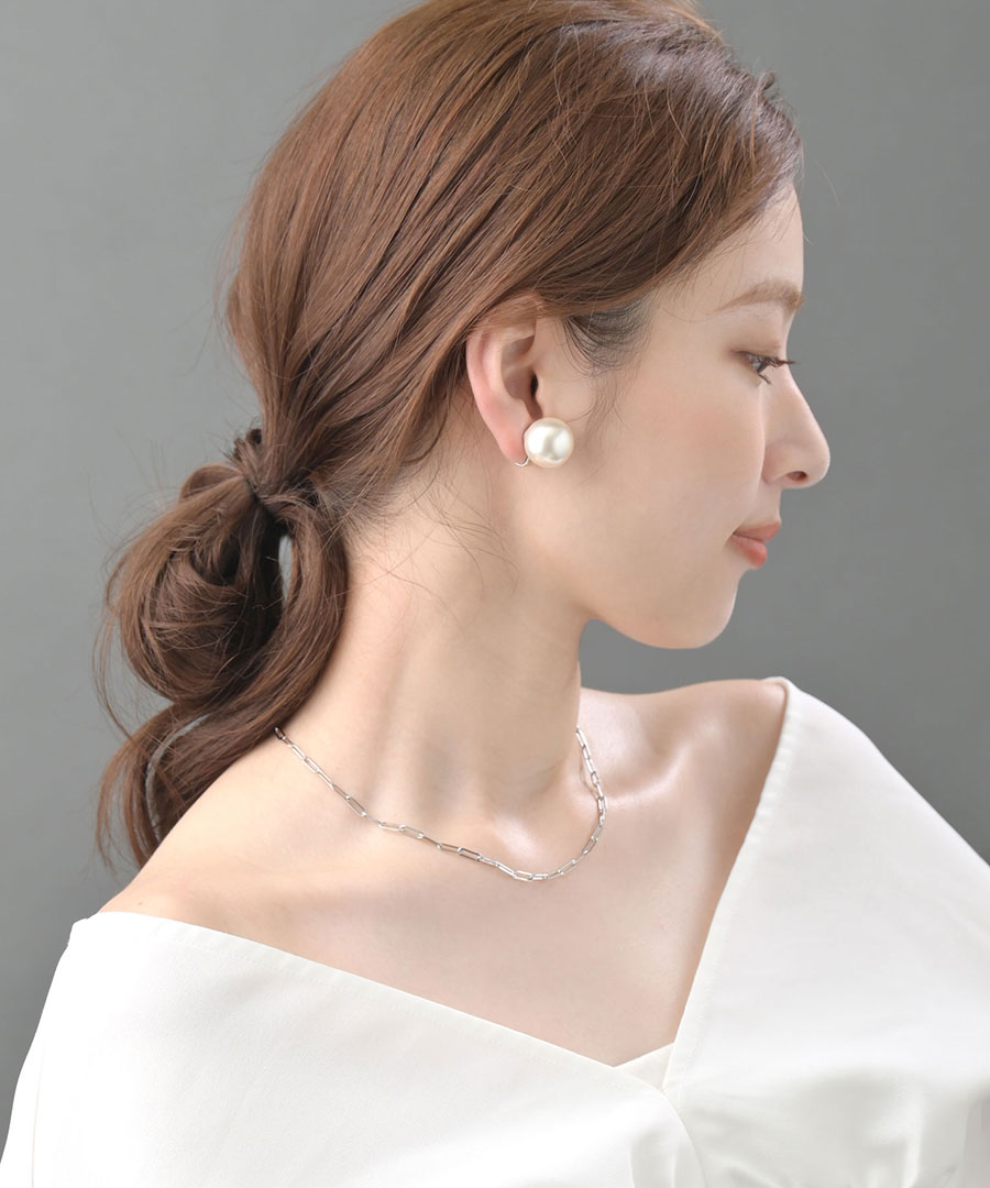 18mmパール ピアス イヤリング