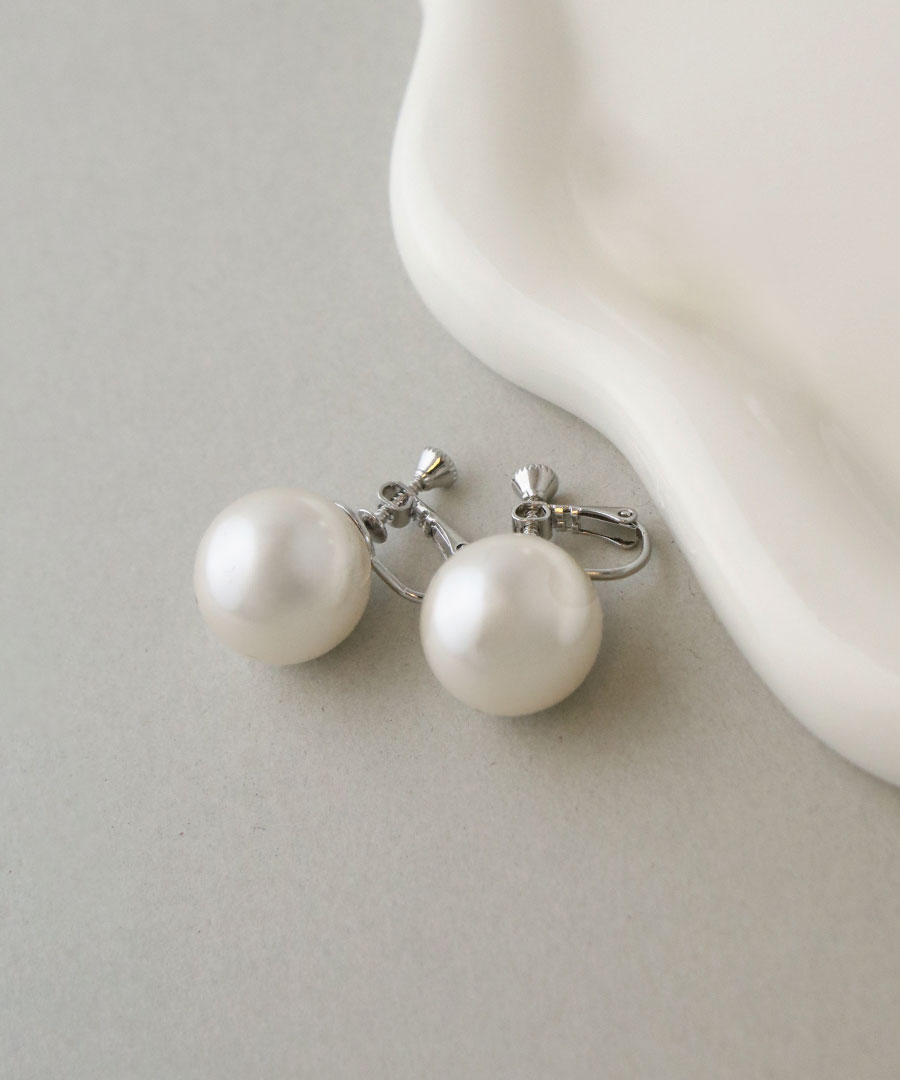 18mmパール ピアス イヤリング