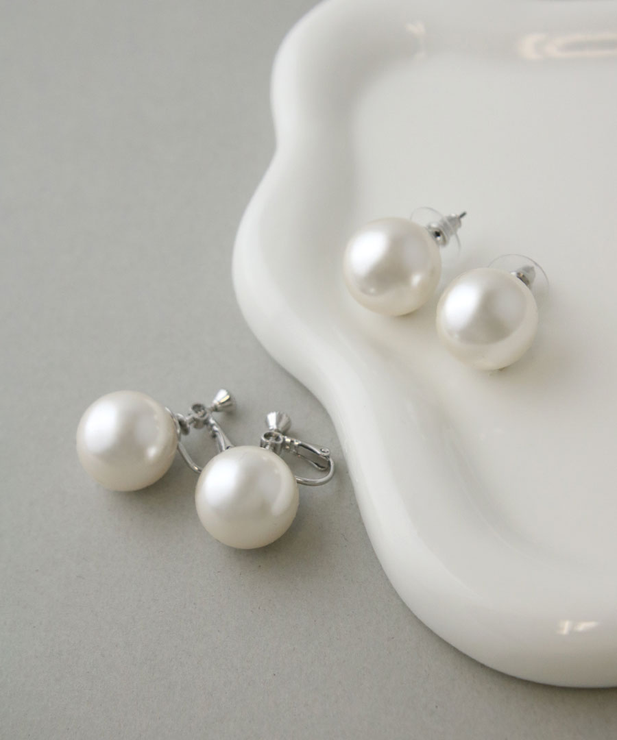 18mmパール ピアス イヤリング