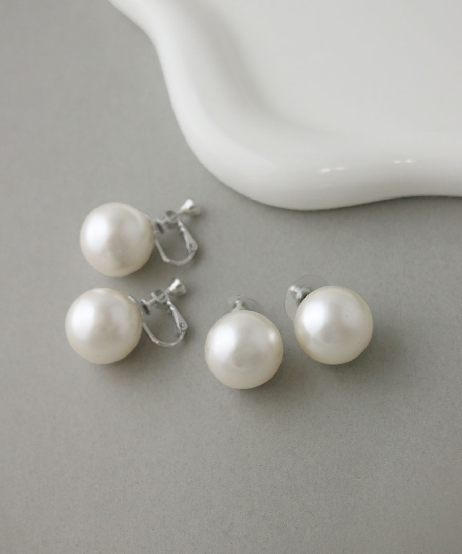 18mmパール ピアス イヤリング