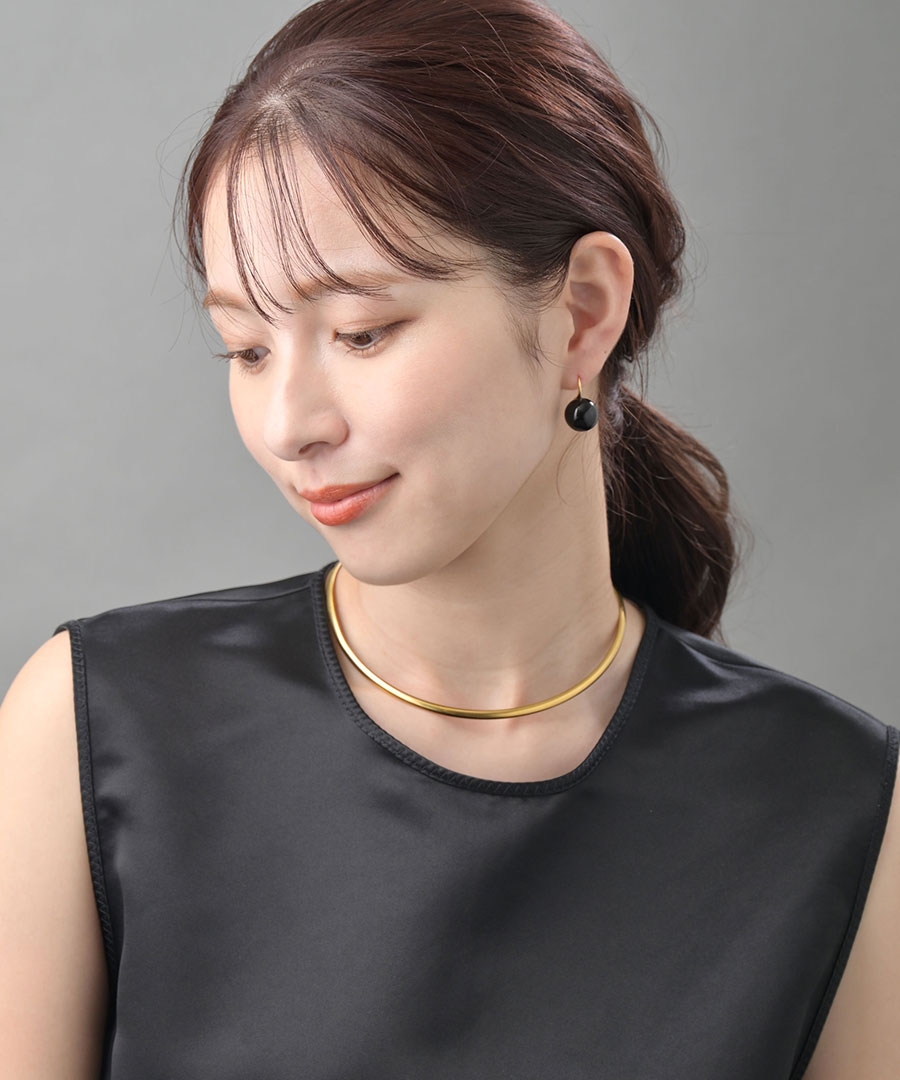 14mm ブラックボール フックピアス