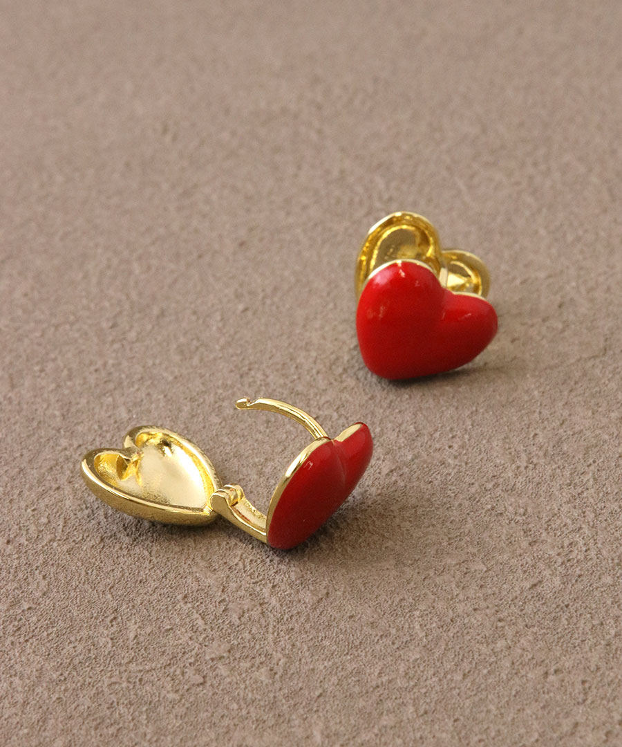 ハート ピアス キャッチレス リバーシブル 2WAY ワンタッチ