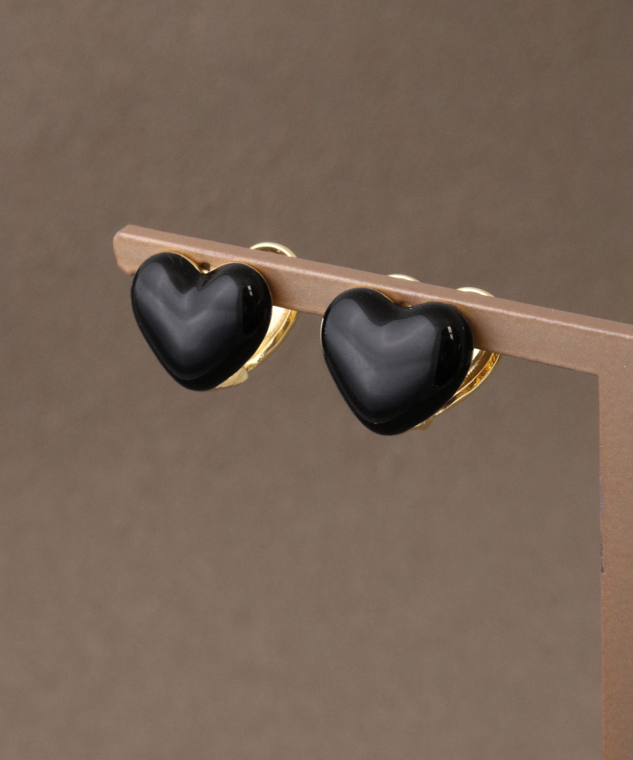 ハート ピアス キャッチレス リバーシブル 2WAY ワンタッチ