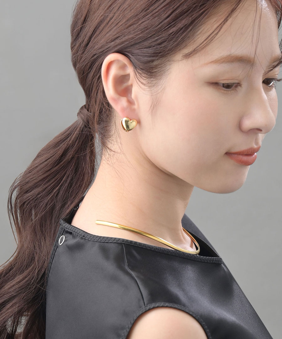 ハート ピアス キャッチレス リバーシブル 2WAY ワンタッチ