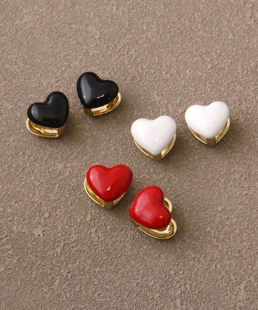 ハート ピアス キャッチレス リバーシブル 2WAY ワンタッチ