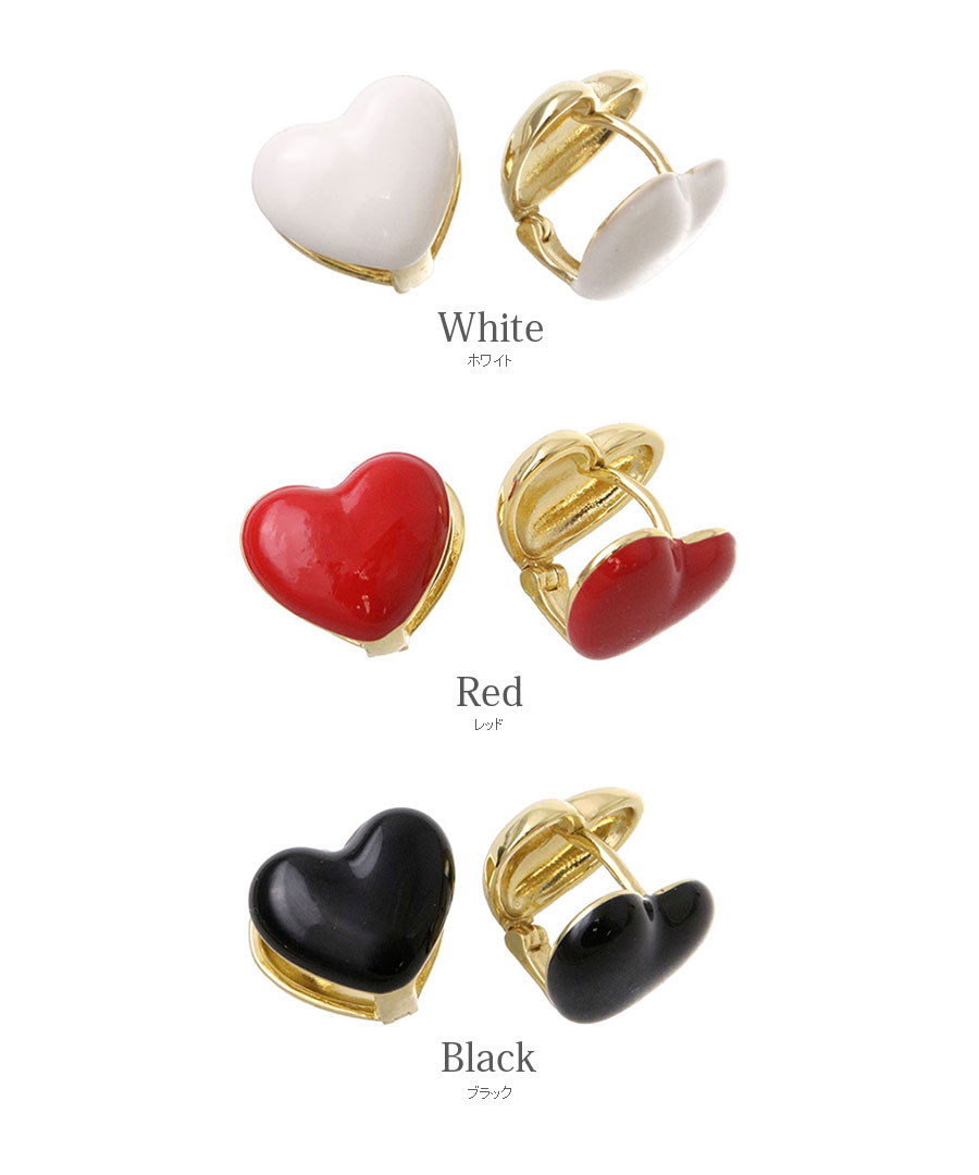 ハート ピアス キャッチレス リバーシブル 2WAY ワンタッチ