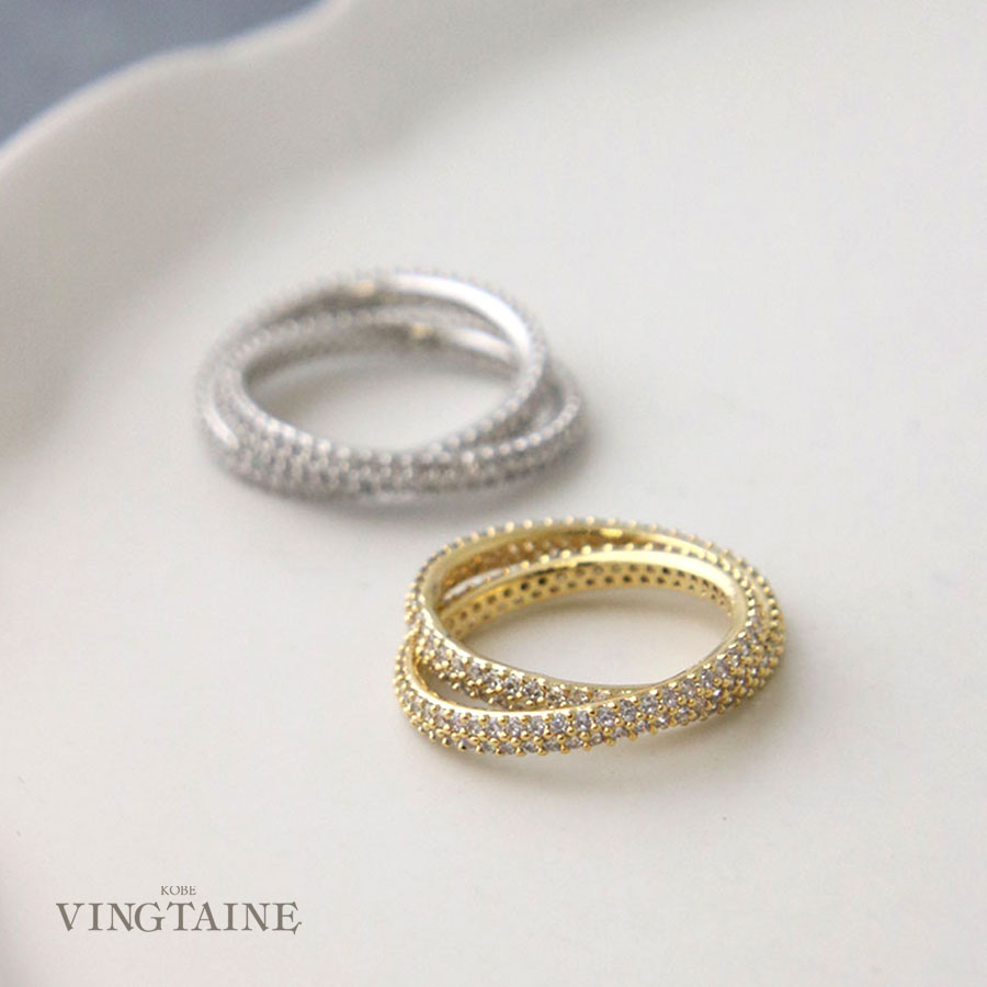 パヴェ クロス エタニティリング