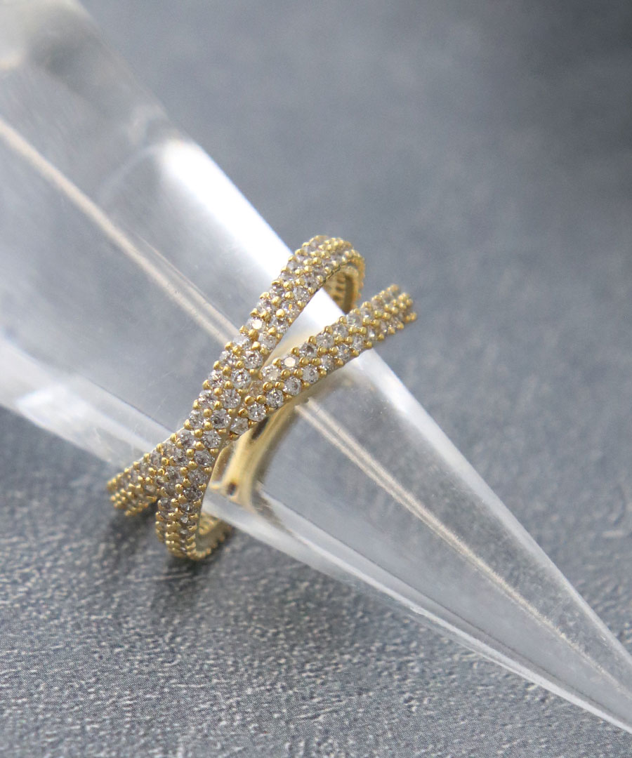 パヴェ クロス エタニティリング