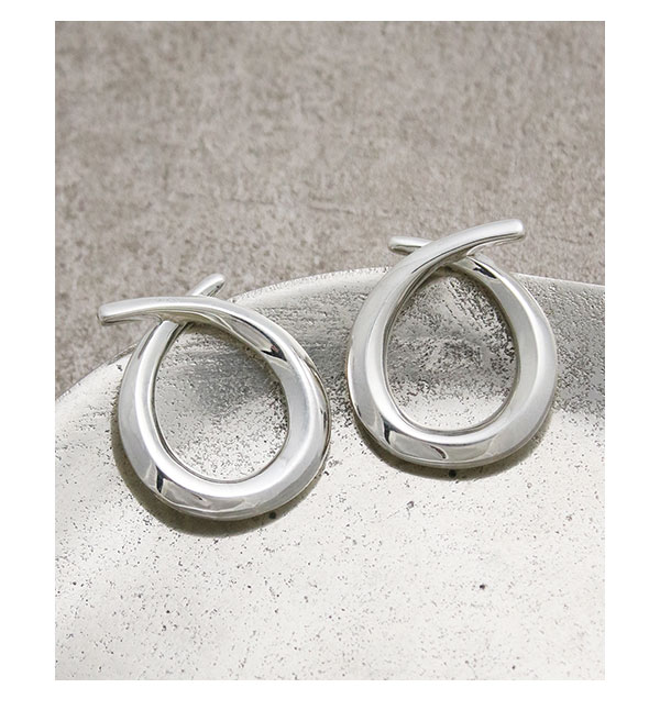 VINTAGE ヴィンテージ アクセサリー SILVER925 デザインピアス ヴィンテージシルバーデザインフープピアスvintage silver925