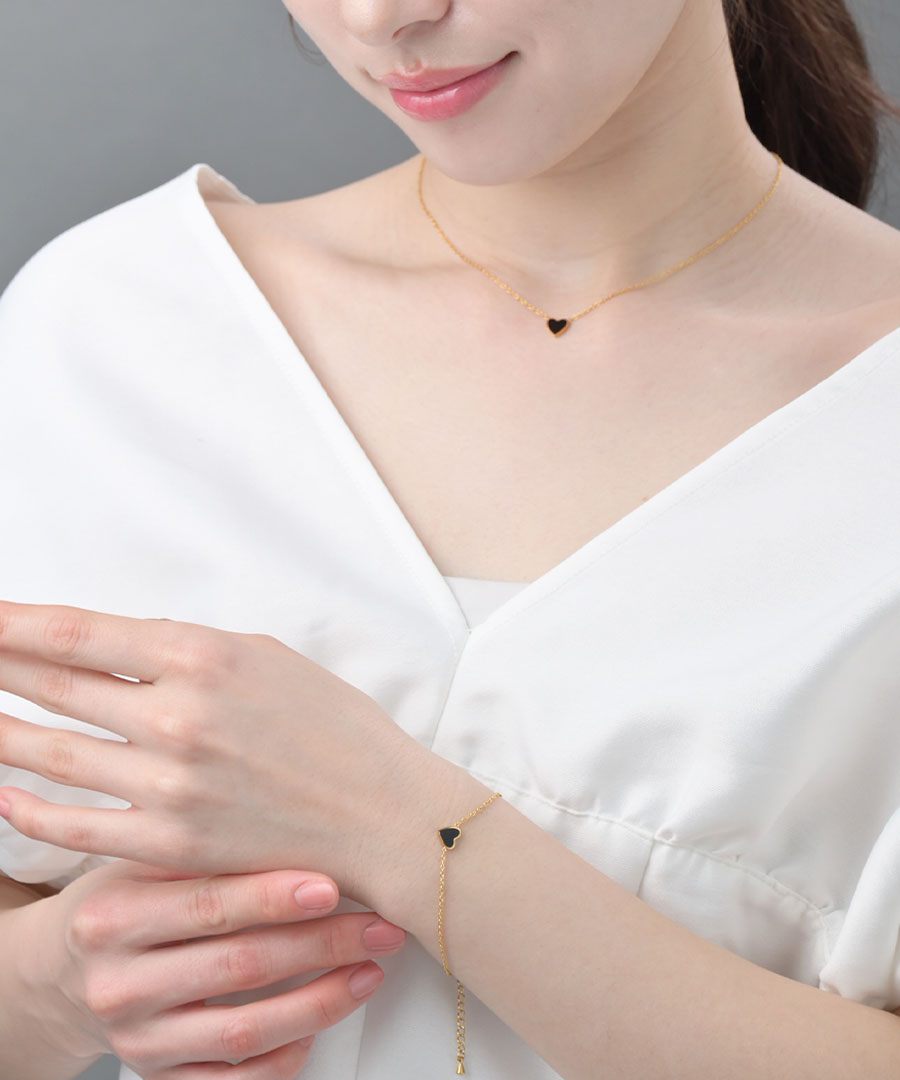 ハートモチーフブレスレット