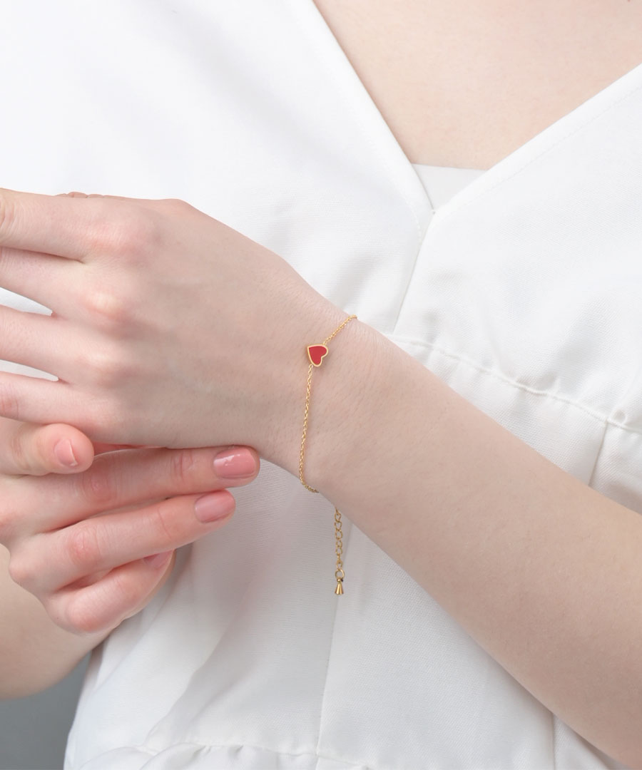 ハートモチーフブレスレット