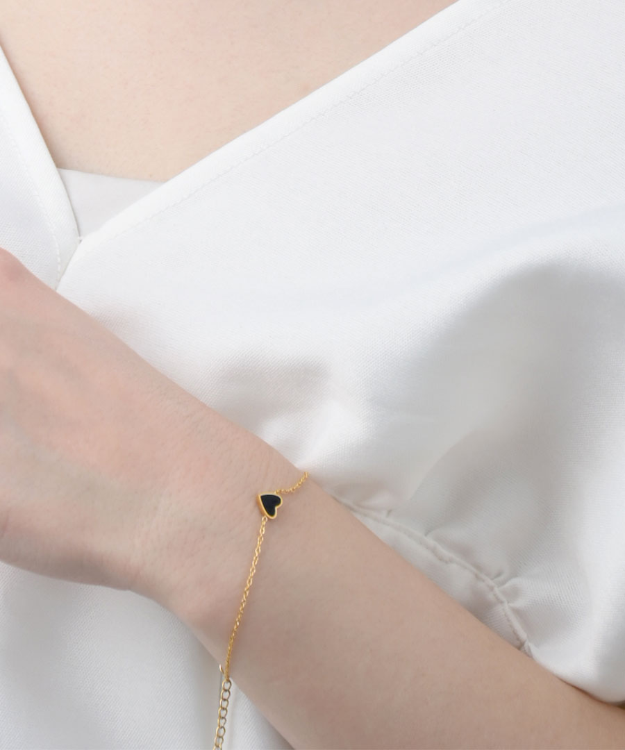 ハートモチーフブレスレット