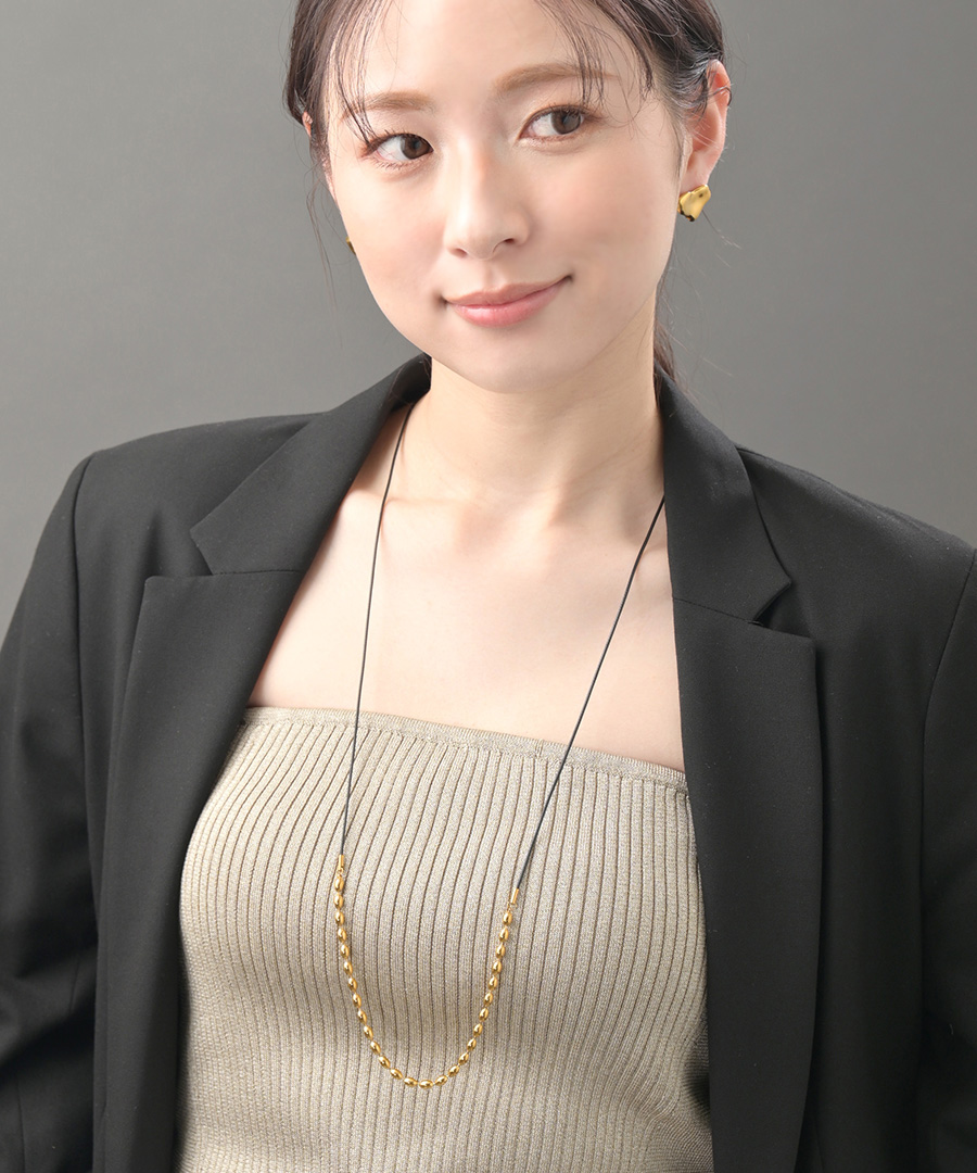 ステンレスモチーフ コードネックレス