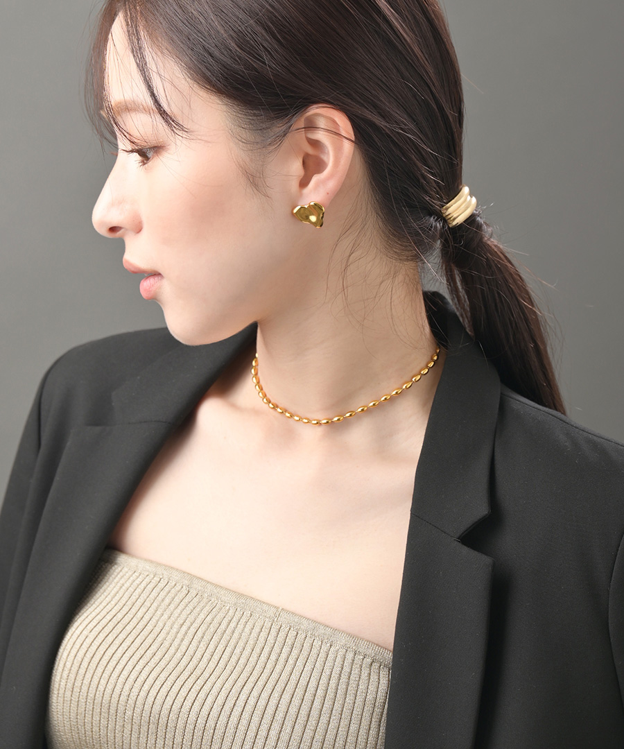 ステンレスモチーフ コードネックレス