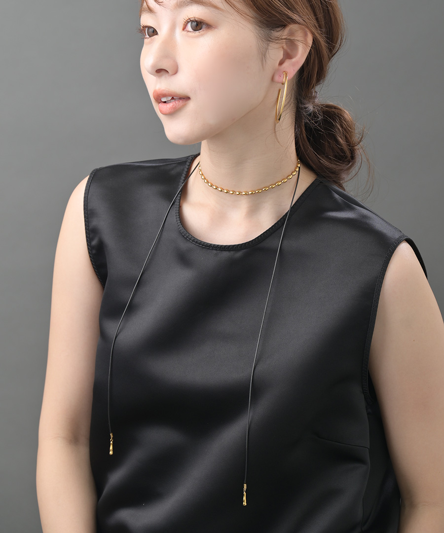 ステンレスモチーフ コードネックレス