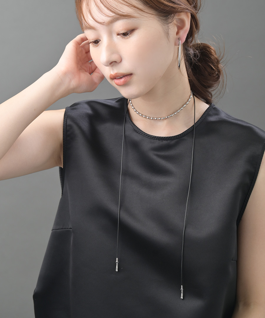 ステンレスモチーフ コードネックレス