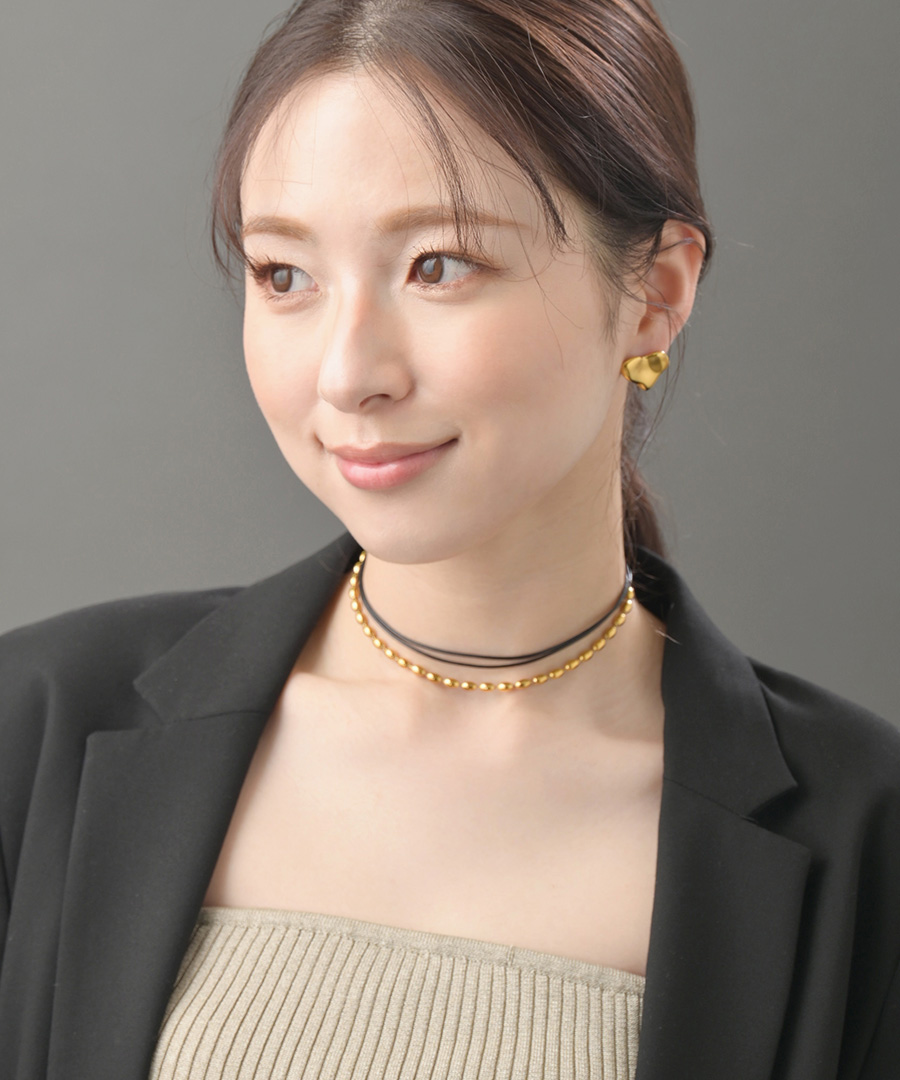 ステンレスモチーフ コードネックレス