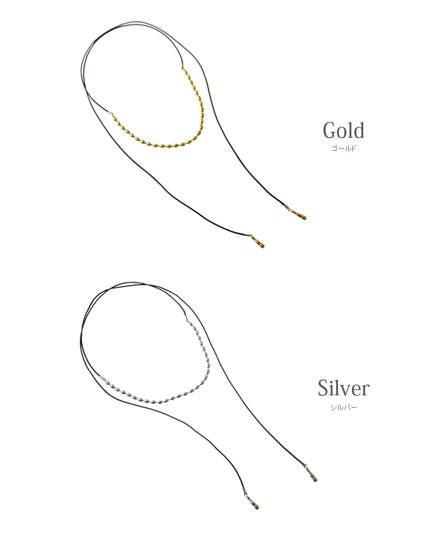 ステンレスモチーフ コードネックレス