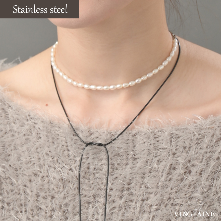 淡水パール コードネックレス
