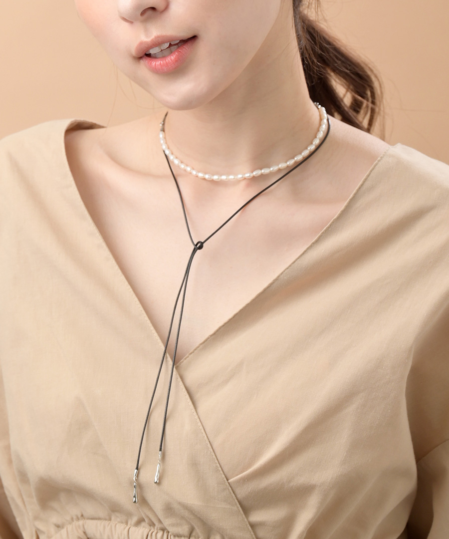 淡水パール コードネックレス