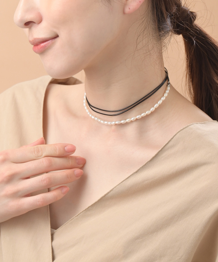 淡水パール コードネックレス