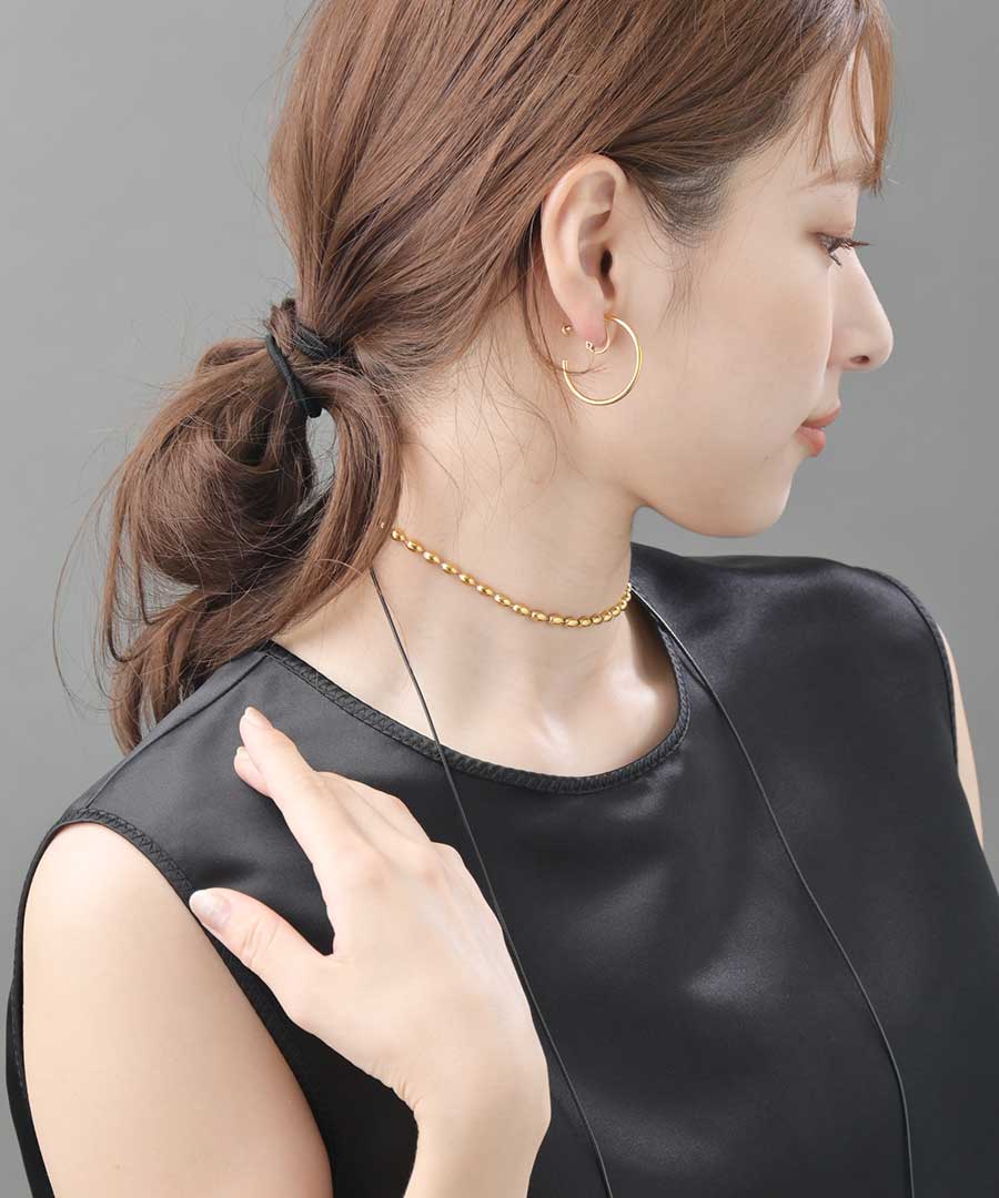 ステンレス フープイヤリング