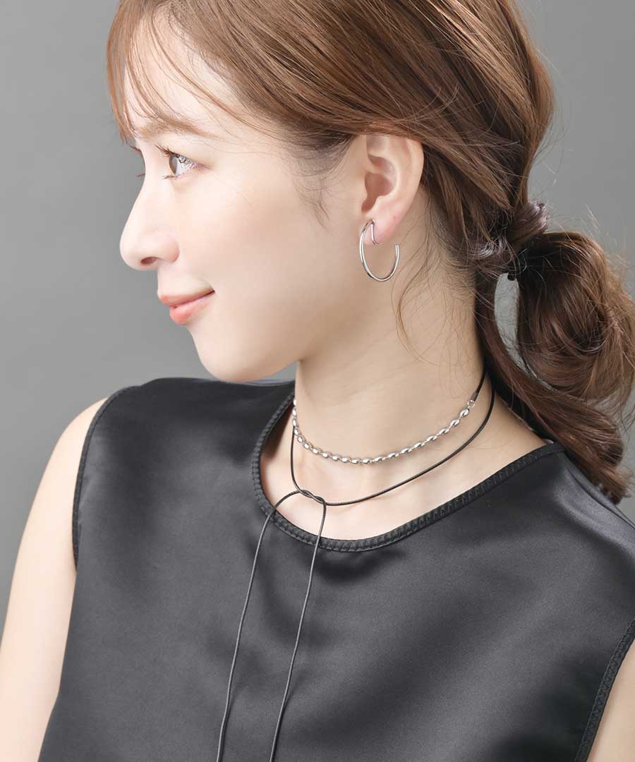 ステンレス フープイヤリング