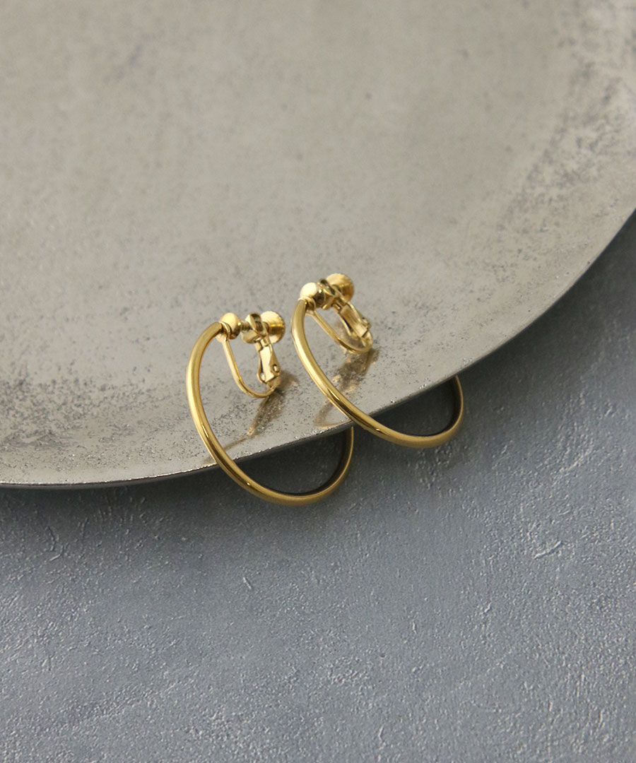 ステンレス フープイヤリング