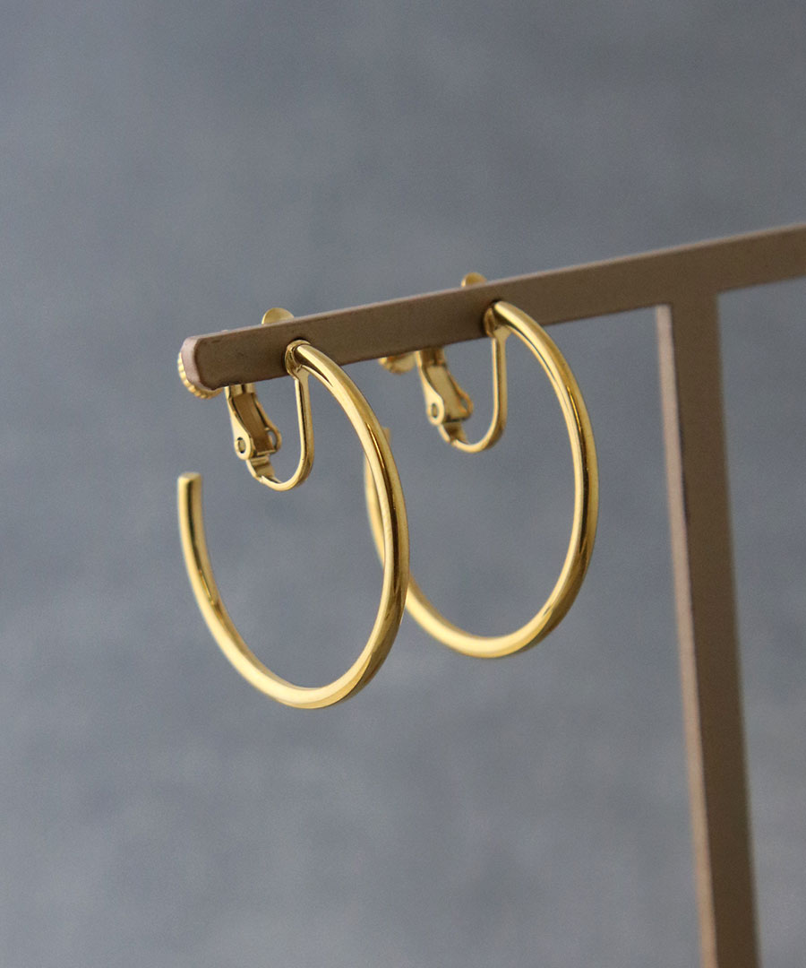 ステンレス フープイヤリング