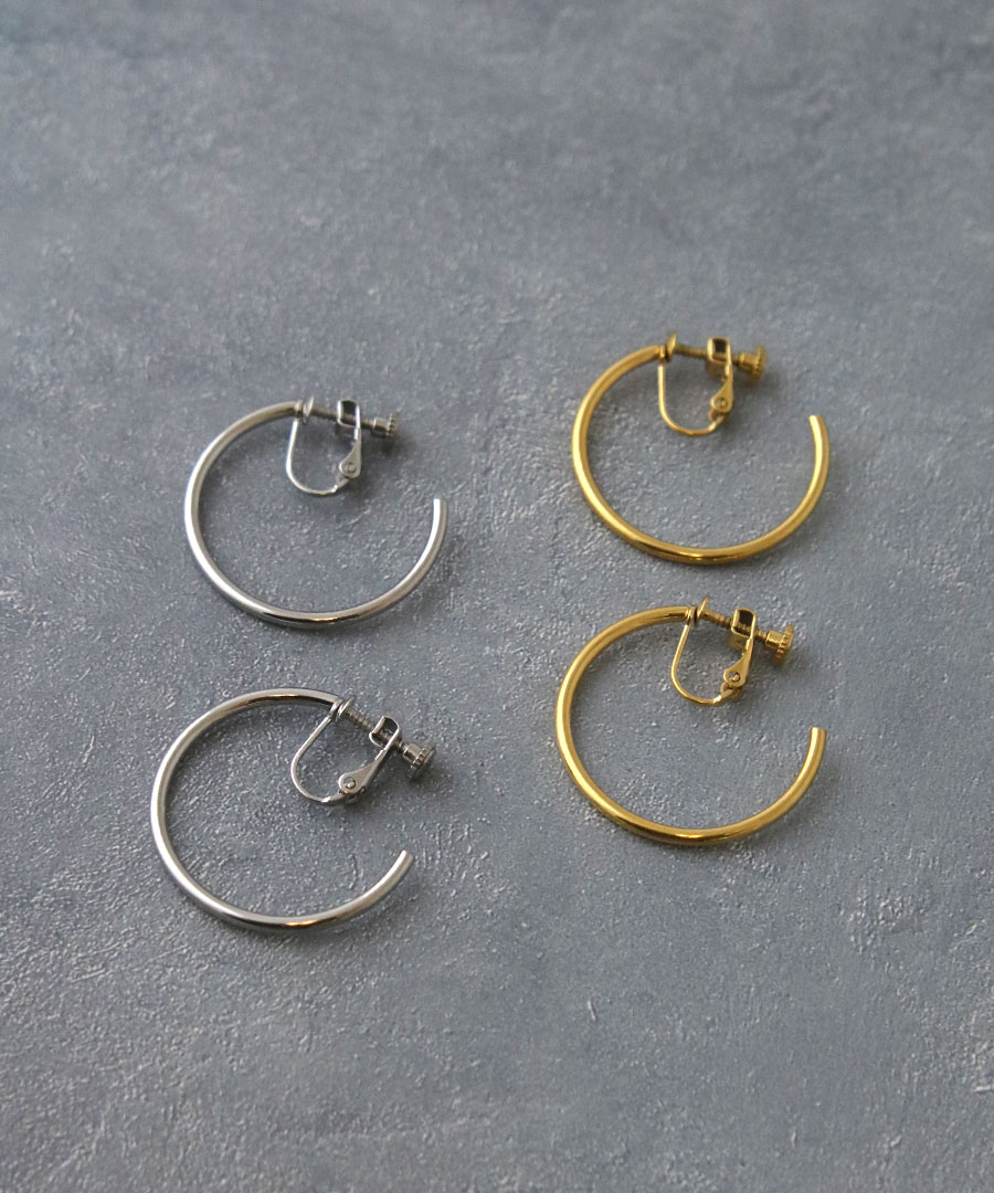 ステンレス フープイヤリング