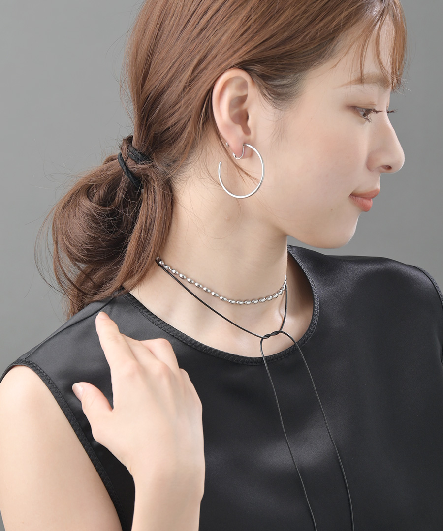 ステンレス フープイヤリング