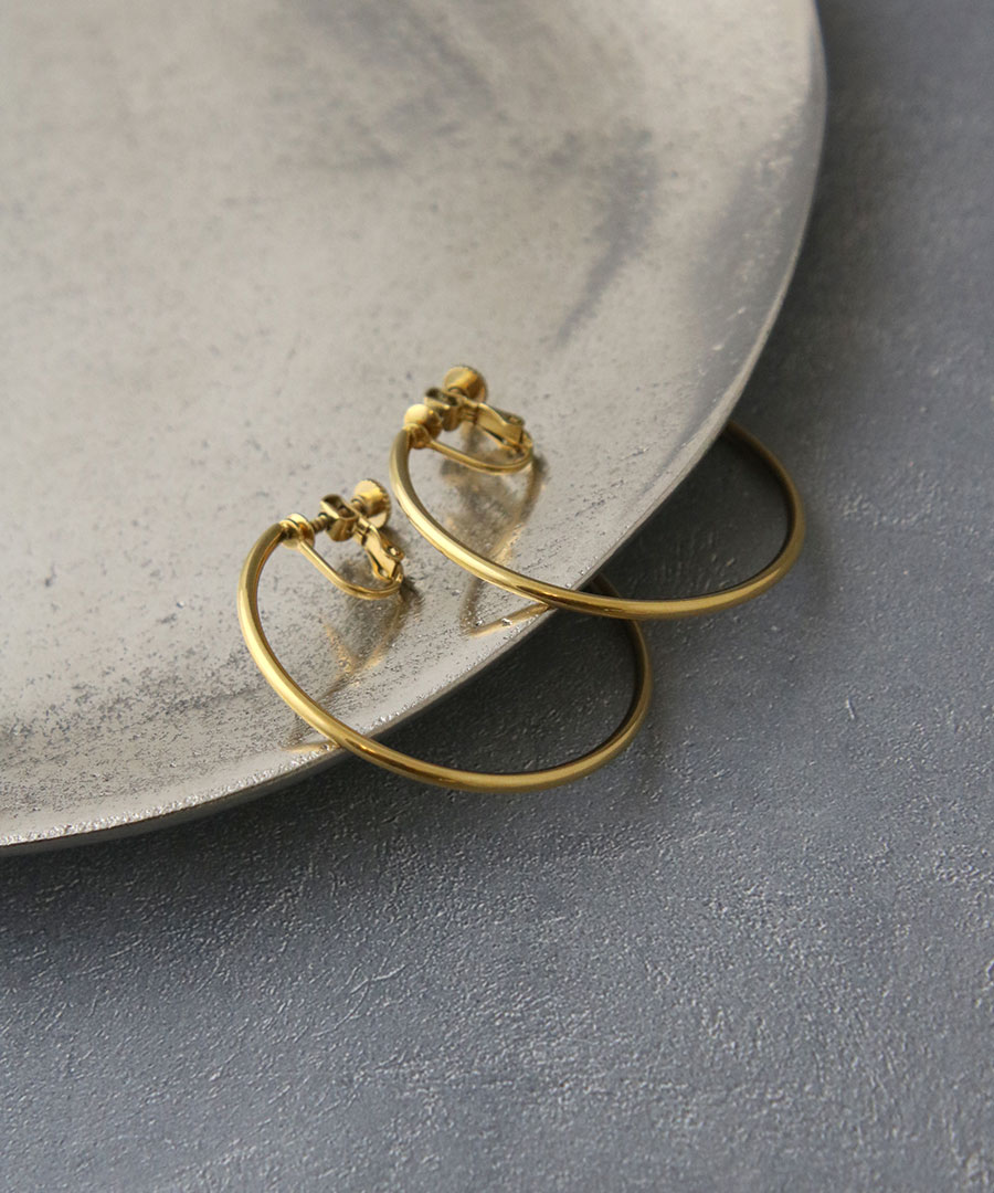 ステンレス フープイヤリング