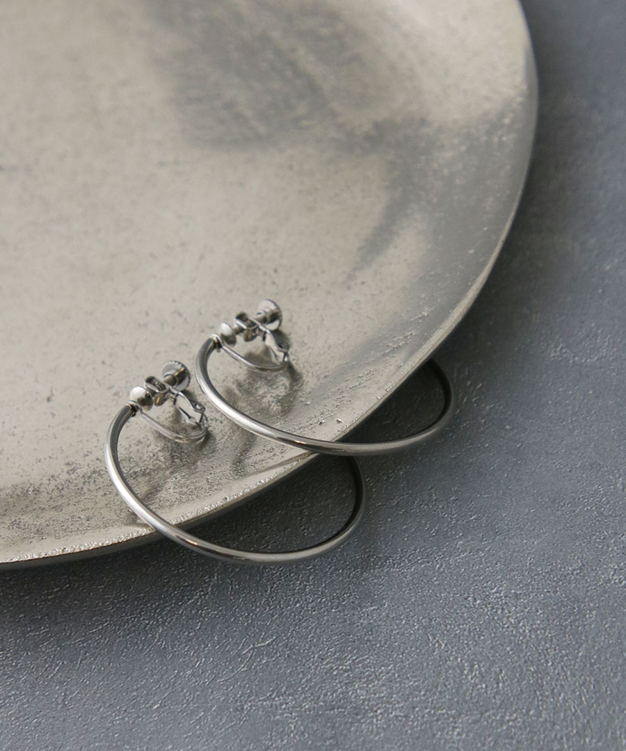 ステンレス フープイヤリング