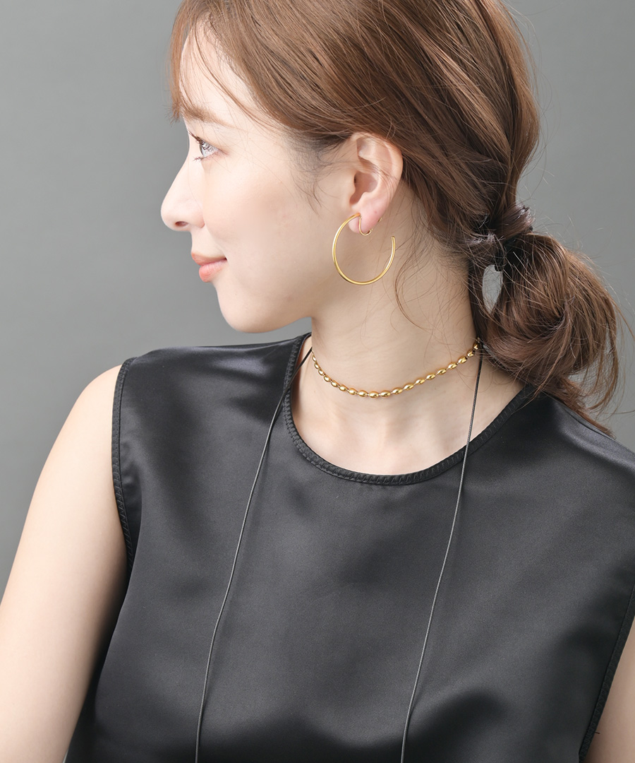 ステンレス フープイヤリング