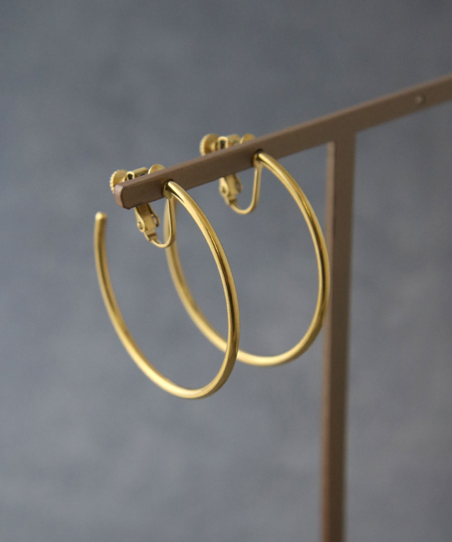 ステンレス フープイヤリング