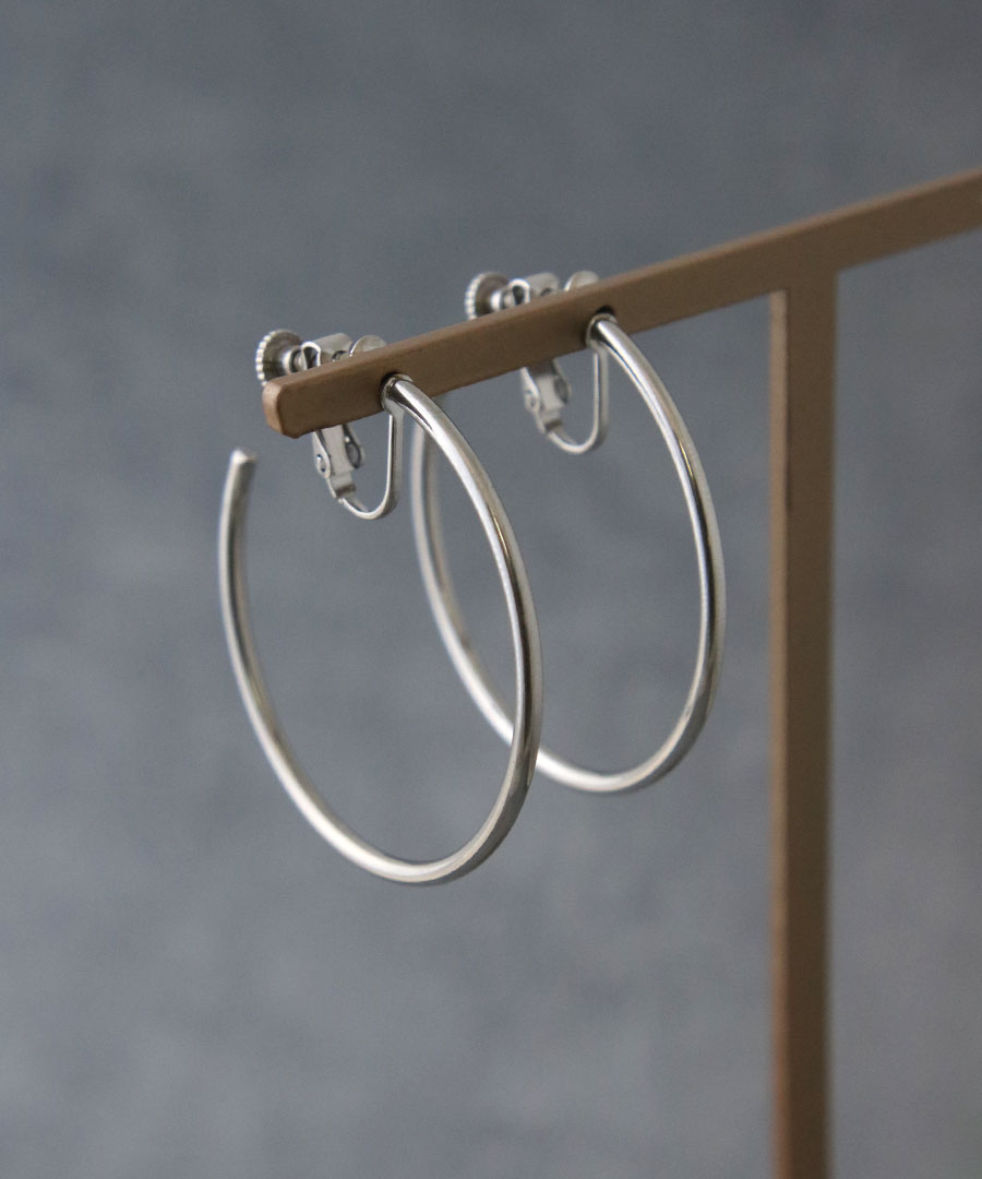 ステンレス フープイヤリング