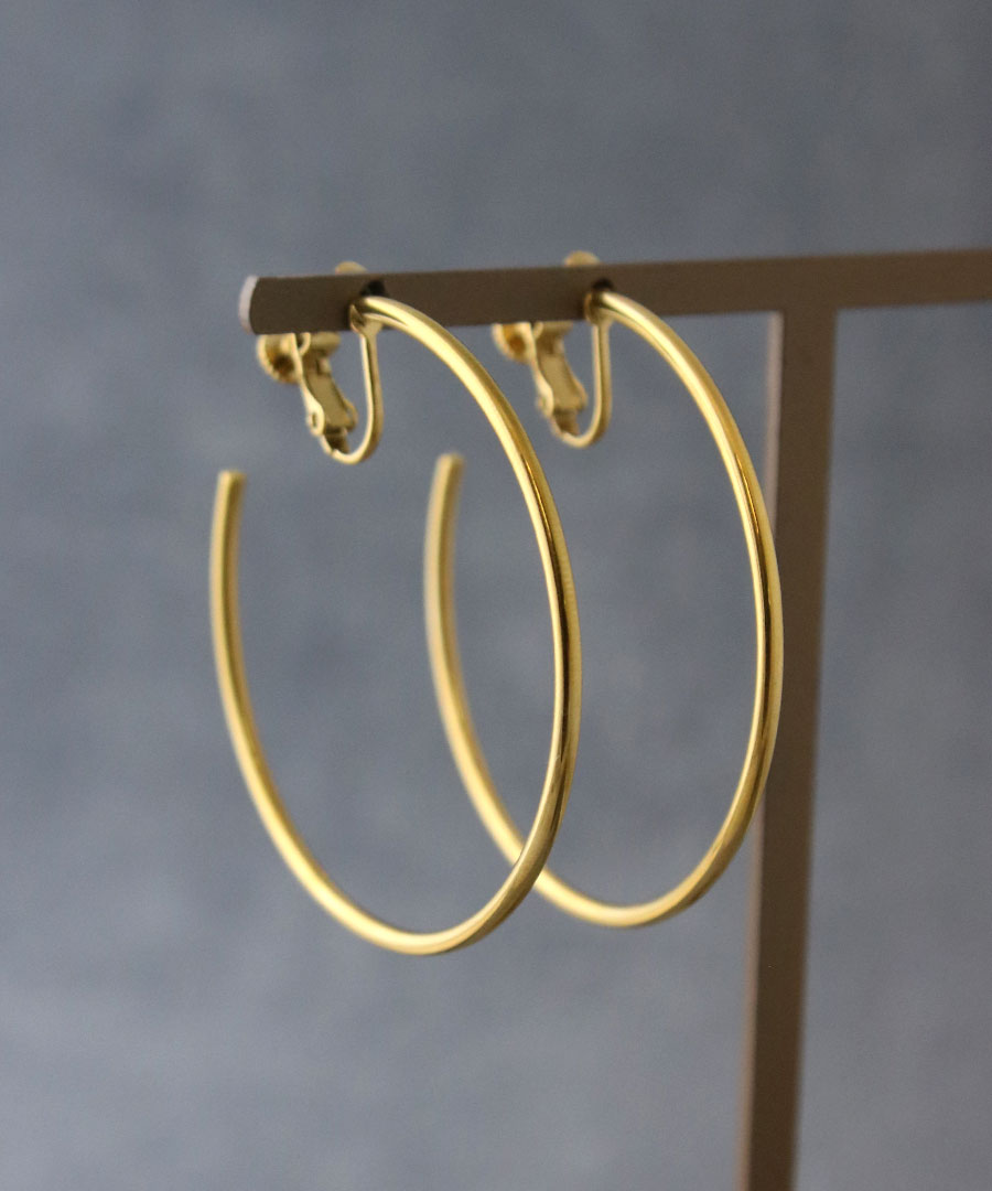 ステンレス フープイヤリング 大ぶり