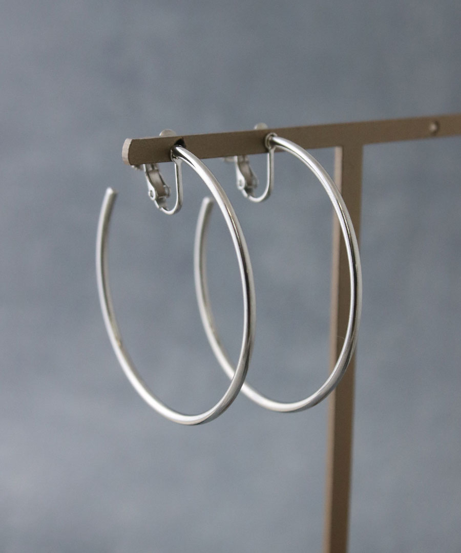 ステンレス フープイヤリング 大ぶり