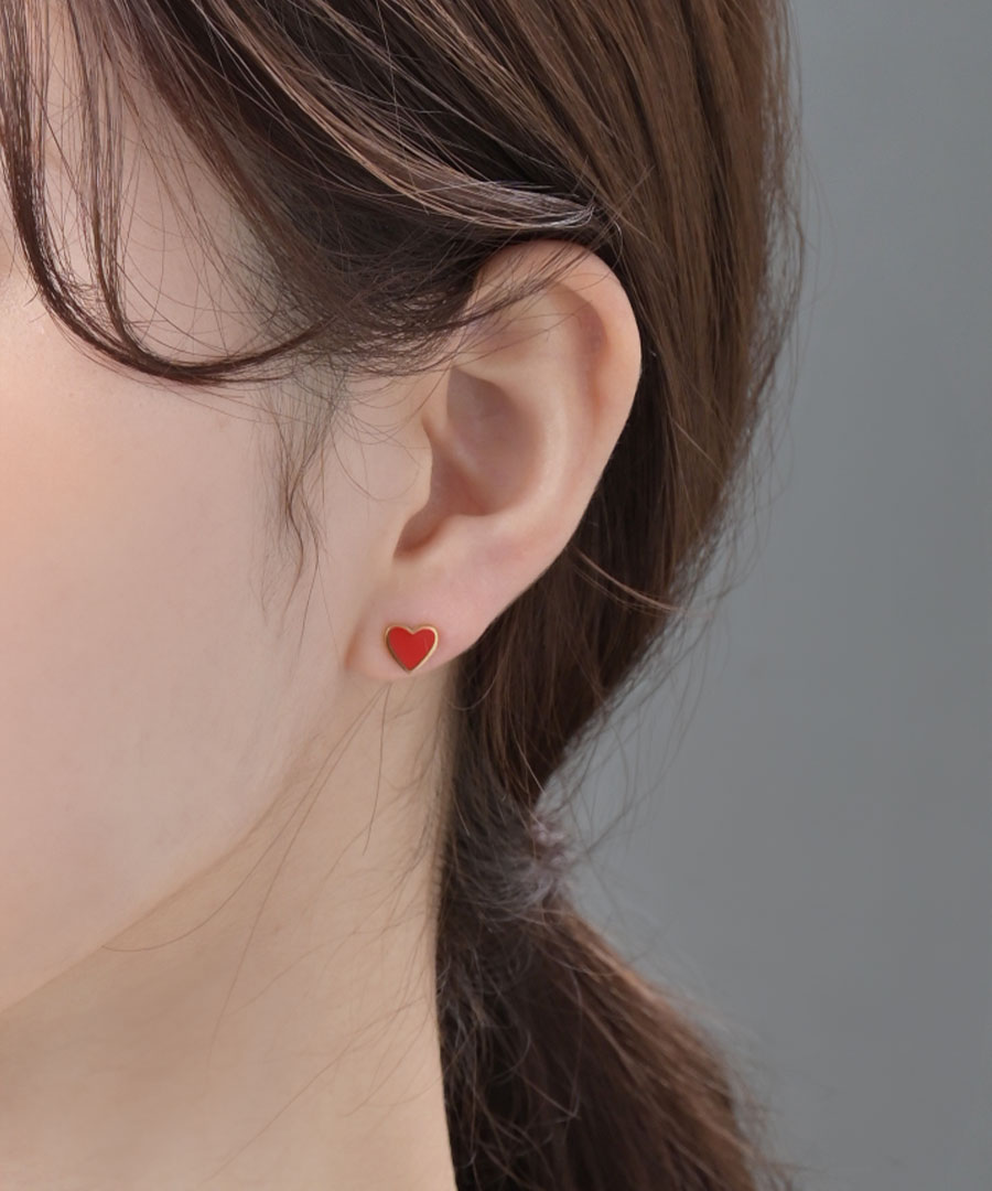 ミニハートピアス