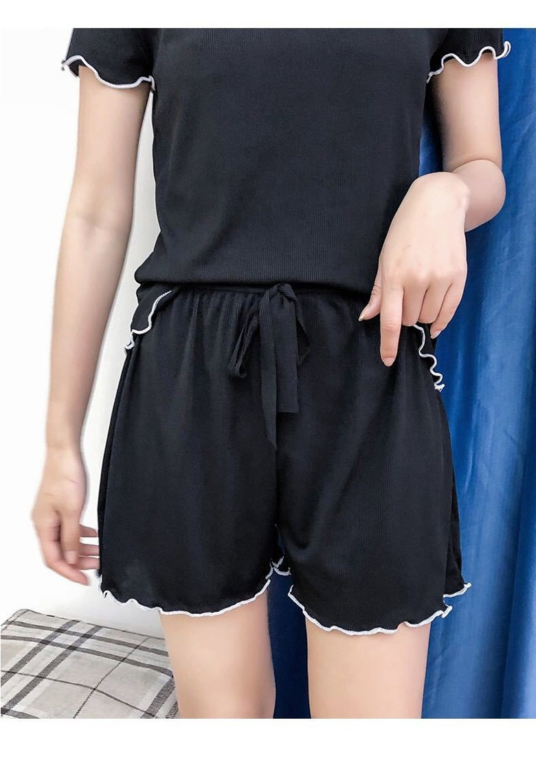 1B20 さらてろ 涼感 接触冷感 ルームウェア【大きいサイズ】アイス ルームウェア Tシャツ ショートパンツ 上下 2点… |  | 05