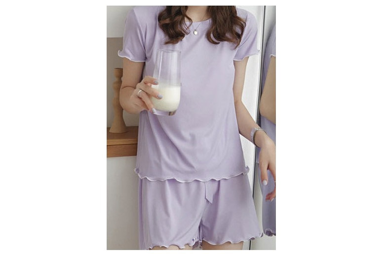 1B20 さらてろ 涼感 接触冷感 ルームウェア【大きいサイズ】アイス ルームウェア Tシャツ ショートパンツ 上下 2点… |  | 07