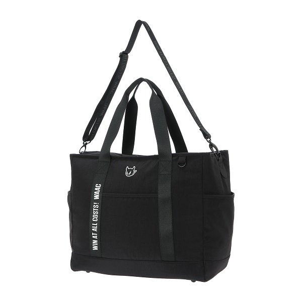 WAAC ブラック トートバッグ WAAC ワック ゴルフ トートバッグ UNISEX ESSENTIALビッグトート