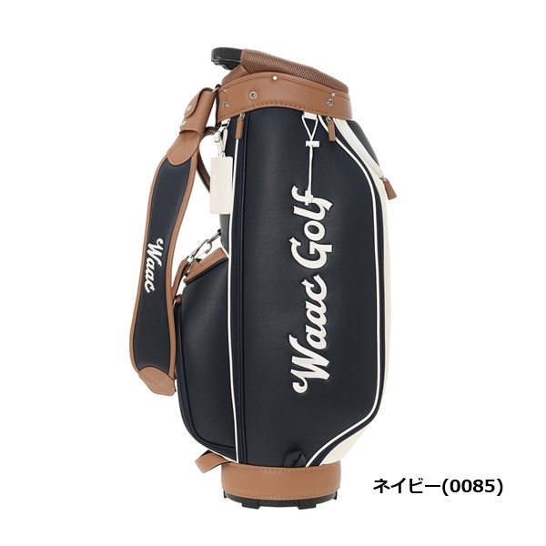 WAAC ゴルフキャディバッグ ホワイト/グリーン WAAC ワック ゴルフ キャディバッグ スタンド型 5分割 9型 46インチ