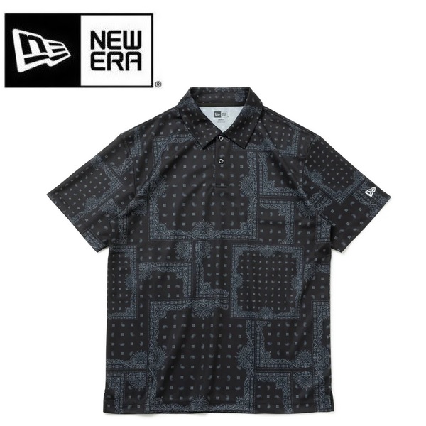 NEW ERA（ニューエラ） ゴルフ 半袖 鹿の子 ポロシャツ Bandana All