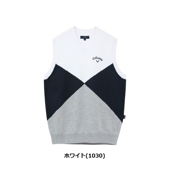Callaway キャロウェイ メンズ ゴルフウェア ベスト アーガイル 綿