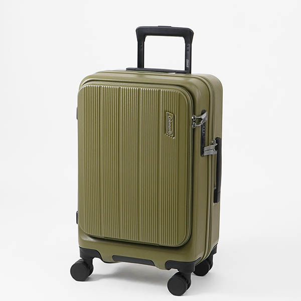 【サイズ:S1~3泊一部の航空会社に合う・約37L_色:グリーン】Roam. Coleman（コールマン） スーツケース フロントオープン S 37L 1泊 2泊