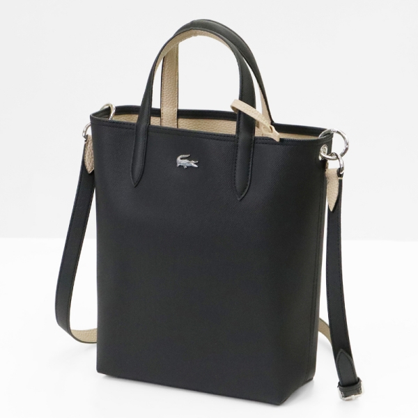 現行未使用含むラコステANNA 縦型トート2wayリバーシブル収納袋付 LACOSTE（ラコステ） トートバッグ ANNA リバーシブル 縦型トート 2WAY