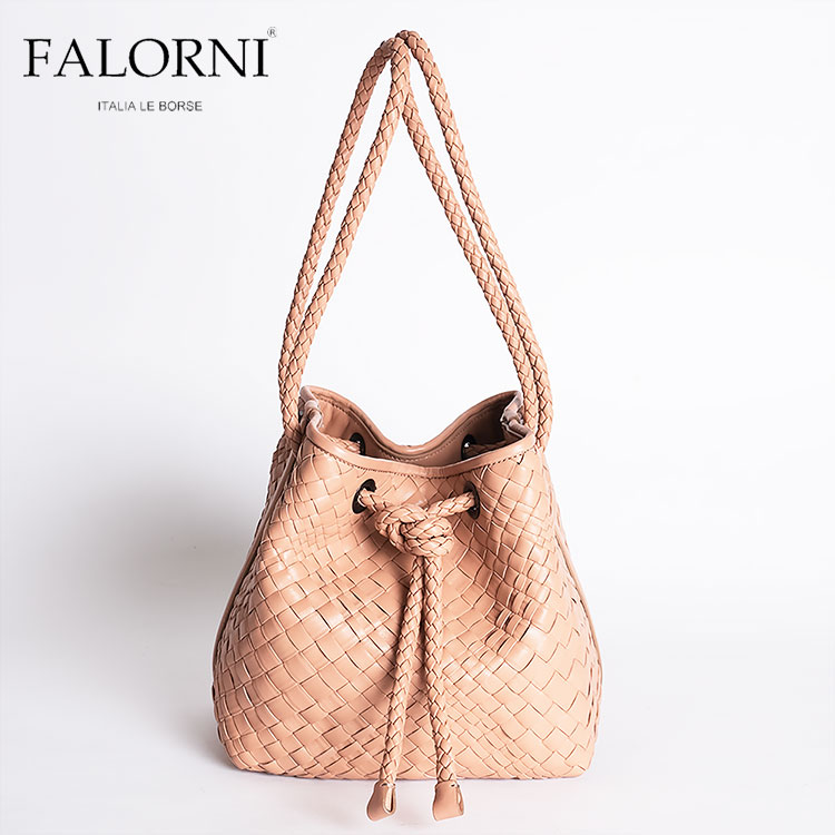 美品 FALORNIラムレザー 編み込み イントレチャート ハンドバッグ 楽天市場】【クーポン】【正規品】ファロルニ FALORNI バッグ