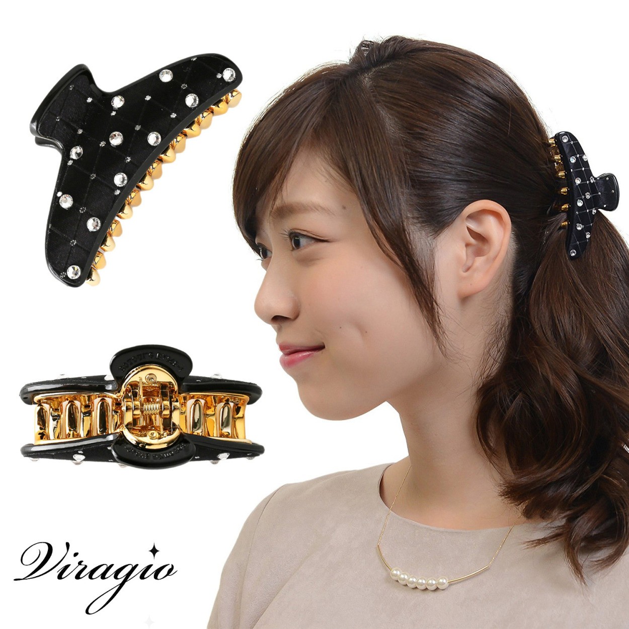 ヘアクリップ 大 大きめ ヘアアクセサリー 髪留め シンプル バンス