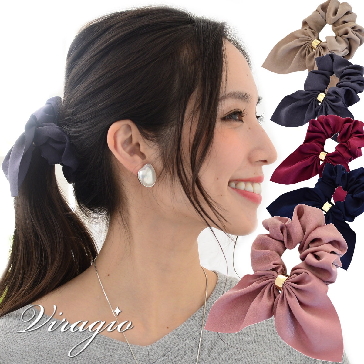 髪飾りViVi ～白黒金・豪華16点花飾り&簪セット～ 成人式 結婚式